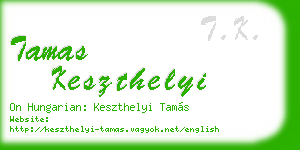 tamas keszthelyi business card